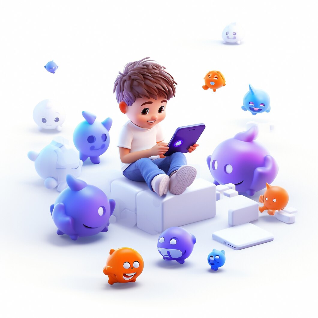 3d-rendering-kid-playing-online_23-2150898629